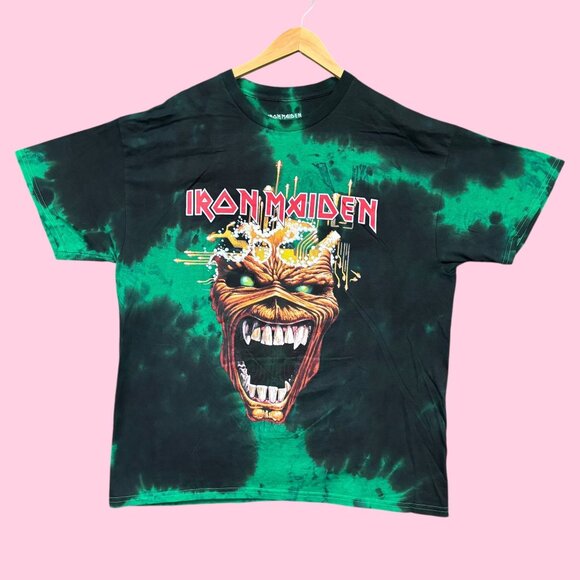 Iron Maiden Virus Heavy Metal Band Tie-Dye Tee 2XL - Picture 1 of 4